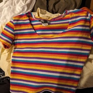 Super 90's knit crop shirt